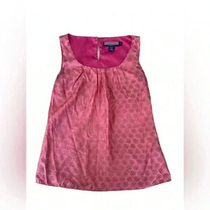 Vineyard Vines Silk Top. Pink with Sand Dollars. Sleeveless